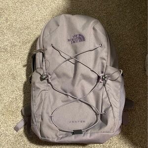 light purple north face backpack